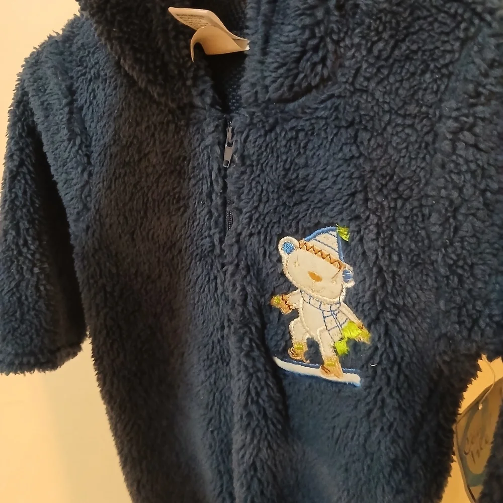 Cozy Navy Blue Kids One Piece - Picture 5 of 9